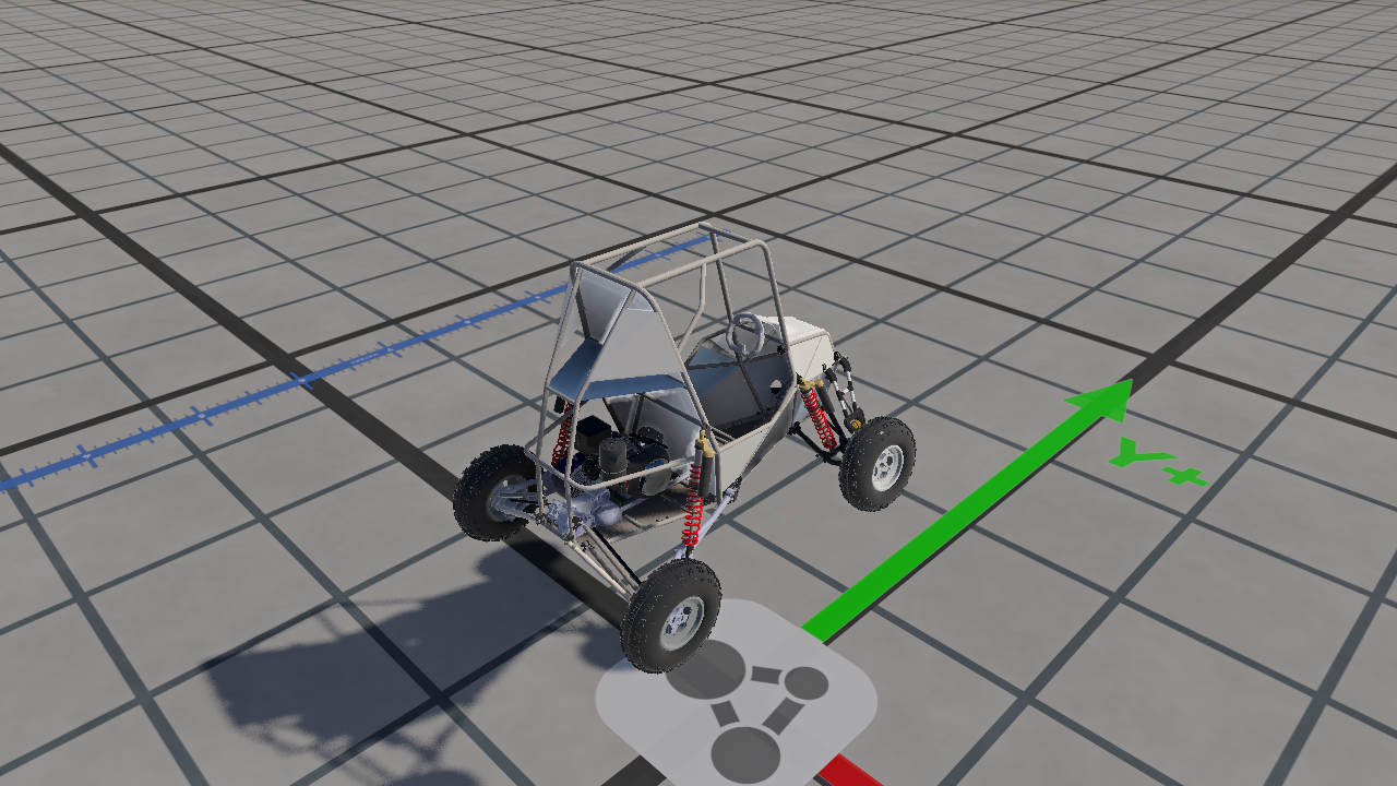 Sparse-arm meshes visible during a rendered articulation recording